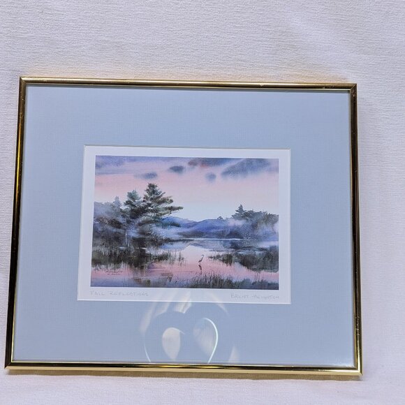 Vintage "Fall Reflections" signed By Brent Heighton - Picture 1 of 7